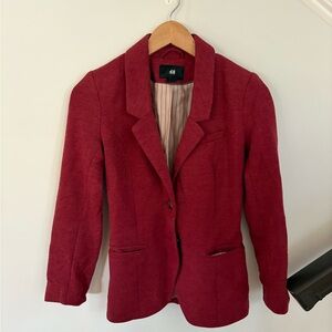 H&M Women's Deep Red Blazer